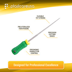 31mm Endodontic H Files H File Hedstrom Stainless Steel, Endo Dental Rotary