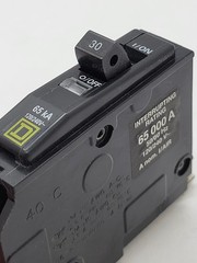 Square D QHB130 Miniature Bolt-On Circuit Breaker 30A 1P 120/240V 65KA QHB