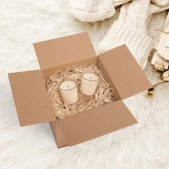 ZBEIVAN Shipping Boxes Mailers 6X6X6 Inches Corrugated Cardboard Small Packing K