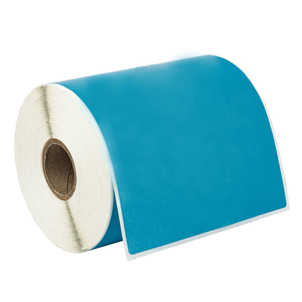 ZEBRA 4×6 COLOR (4″ x 6″) BLUE Direct Thermal Labels – 1″ Core – (6) Rolls/250