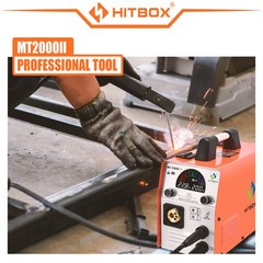 HITBOX 4IN1 MMA Gas/Gasless MIG Welder Lift TIG Welder & Welding Helmet Pro Home