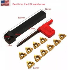 1pc SER1212H16 Lathe Turning Tool Holder+10p 16ER AG60 threading carbide insert