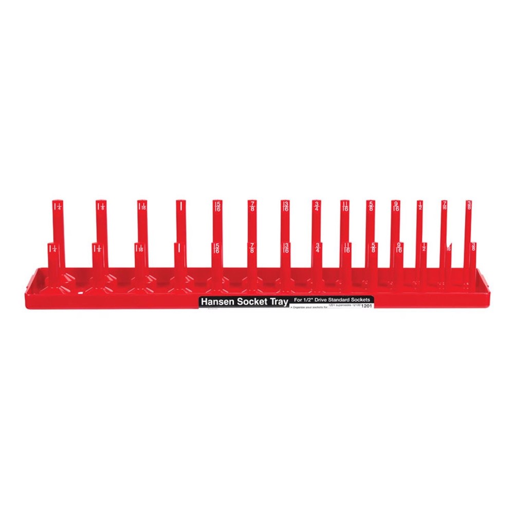Hansen Global 1201 Red Tough Rugged ABS Plastic Socket Tray 18 L x 0.5 in.