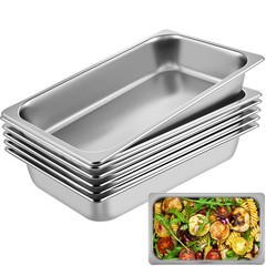 Full Size Deep Steam Table Pan 20.9×12.8×3.9″ Stainless Steel