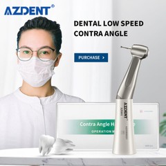 Joydental 1:1 Drive Dental Slow Speed Handpiece Contra Angle Push Button Chuck