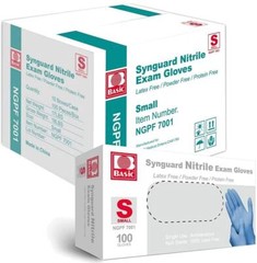 4 MIL SYNGUARD NITRILE EXAM GLOVES (BLUE) SIZE: S. 10 boxes in case