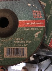 Qty:6 NORTON USA Depressed Center Steel Stainless Grinding Wheel T27 7×1/4×7/8