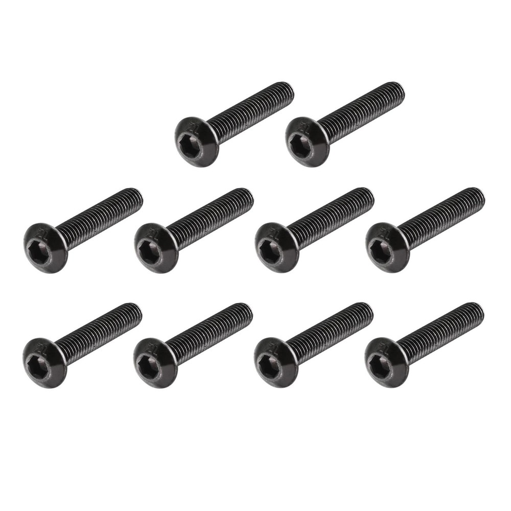 M3x16mm Thread 10.9 Alloy Steel Button Head Hex Socket Cap Screw Bolt 100pcs
