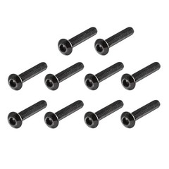 M3x16mm Thread 10.9 Alloy Steel Button Head Hex Socket Cap Screw Bolt 100pcs