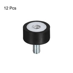 12pcs Rubber Mounts M4 Male Female Vibration Isolator Shock Absorber D15mmxH10mm