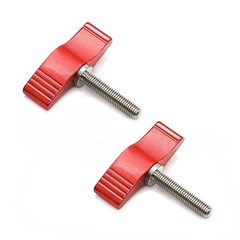 M8 Adjustable Clamping Thumb Screw Wing Knob Hand Lever Grip Bolt Al + Stainless