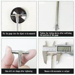 Telescoping Gage Set 5/16″ – 6″ / 8mm-150mm Range 6pcs with Pouch Carbon Steel