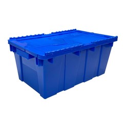 UBMOVE Plastic Crates with Lid for Moving and Storage