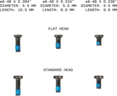 Monstrum #6-48 Gunsmithing Screw Pack | 6mm, 8mm, and 10mm Length in Standard an