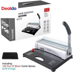 Binding Machine, 21-Holes, 450 Sheets, Comb Binding Machines with Starter Kit 10