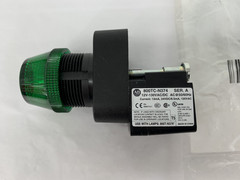 Allen-Bradley 800H-QRH2G Pilot Light Green w/800TC-N374 Power Module 12-130VAC