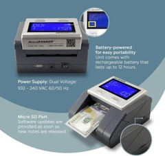AccuBANKER D585 7-Point Multi Currency Counterfeit Bill Detector USD EUR GBP, CE