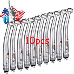 10Pcs NSK Style Dental High Speed Surgical Handpiece Push Button Turbine 4Hole