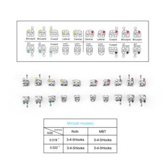 Dental Orthodontic MIM Monoblock Bracket Metal Braces Mini Roth/MBT Hooks 345
