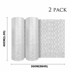 984ft x 16″ Air Cushion Machine Film Bubble Pillow Packaging Padding Roll 2PACK