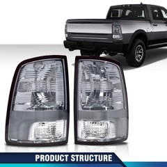 Tail Lights Assembly Rear Smoke No Bulbs Dodge Ram 1500 2500 3500 09-20