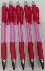 Lot of 100 Cache Pens Pink Rubber Grip Black Ink Fine Point…………P08
