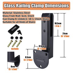 New Version Side Glass Mounting Bracket, Stainless Steel Glass Railing System…