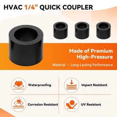 40083 HVAC Hose Gasket 1/4″, AC Charging Hose ORing Seals, LeakProof Replacem…