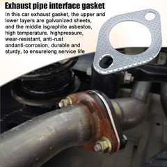 2PCS Car Exhaust Gasket, Ultra Seal 2-Bolt 3-Inch Exhaust Flange Gasket Standard