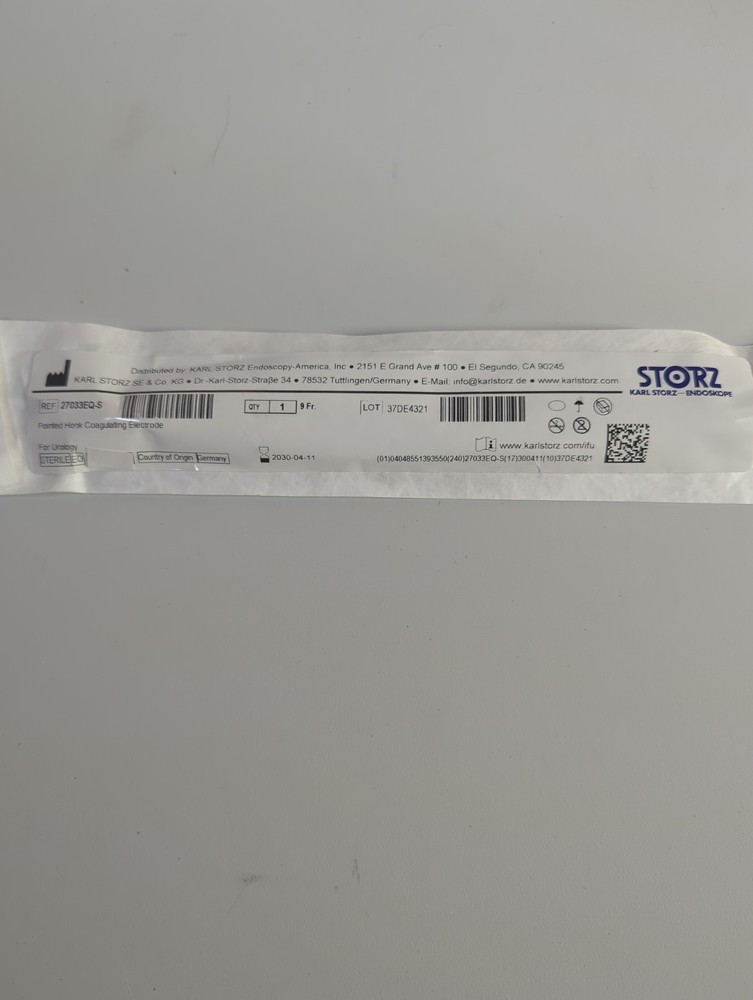 KARL STORZ Pointed Hook # 27033EQ-S (Good Till 4/11/2030)
