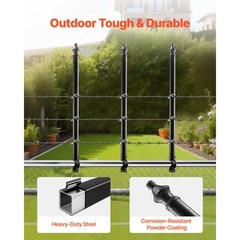 9Pack 27.4 in Galvanized Steel Chain Link Fence Extender for 1.3″-1.5″ Top Rail