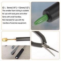 Foam Tubing for Handle Grip, Pipe Insulation 1/2″ 13mm ID 23mm OD 1m Black