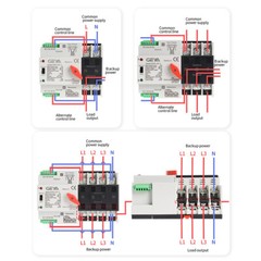 GEYA ATS PC Dual Power Automatic Power 3Pole 100A 220V Transfer Switch Grid NEW