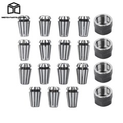 19pc ER11 CNC Collet Set with M14 Nuts for Precision Workholding 1-7mm