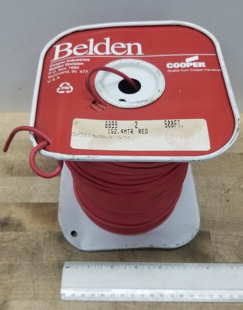 Belden 8899 EPDM Rubber High Voltage 18 AWG RED High Voltage Test Lead Wire 7lbs