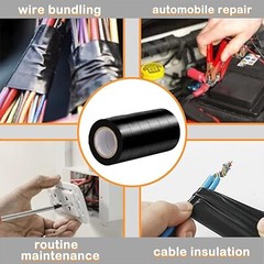 Electrical Tape Wiring Harness wire (5-Pack, Black, 3/4″ W x 20ft L) auto truck