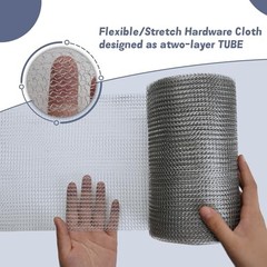 304 Stainless Steel Mesh Roll 5″ x 30ft Rodent Proofing Gap Blocker Wire Fabric