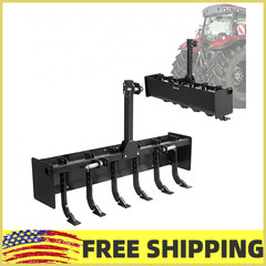 3 Point Hitch Powder Coated Steel 55″Box Blade Scraper W/6 Shank For fit Cat 0,1