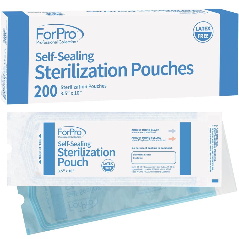 200-Count Latex-Free Self Sealing Sterilization Pouches for Medical Use