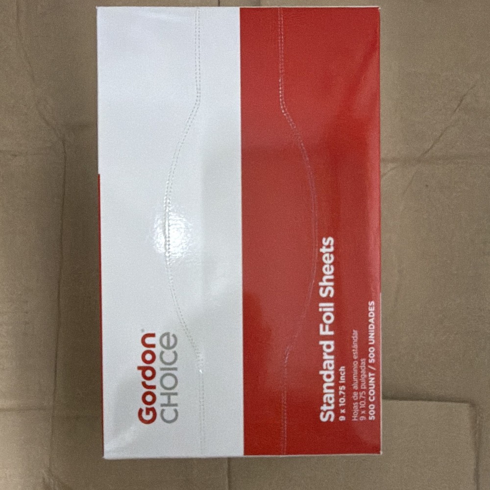 Gordon Choice Standard Aluminum Foil Sheets 500 Ct 9 x 10.75″