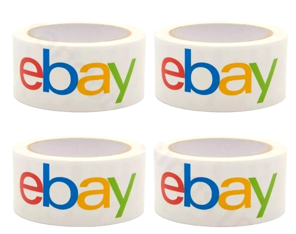4 Rolls Official eBay Branded Packaging Tape Color Shipping 2″ x 75 yards