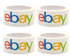 4 Rolls Official eBay Branded Packaging Tape Color Shipping 2″ x 75 yards