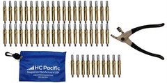 50 each C3/16 Cleco Fasteners (Made in USA) & Pouch w/ Pliers