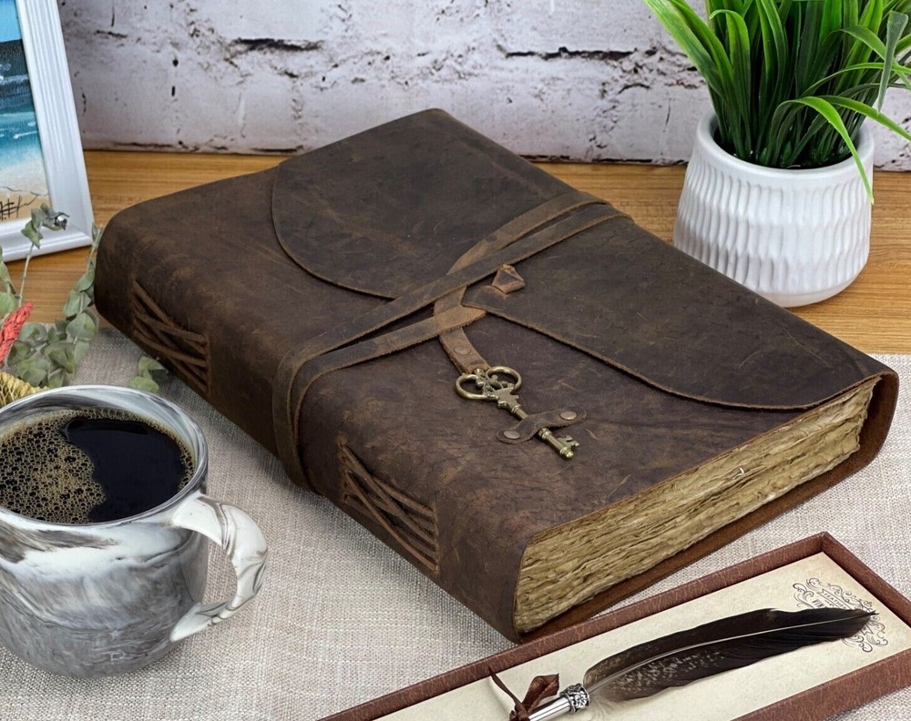 Personalized Leather Journal With Small Defects Handmade Deckle Edge Paper