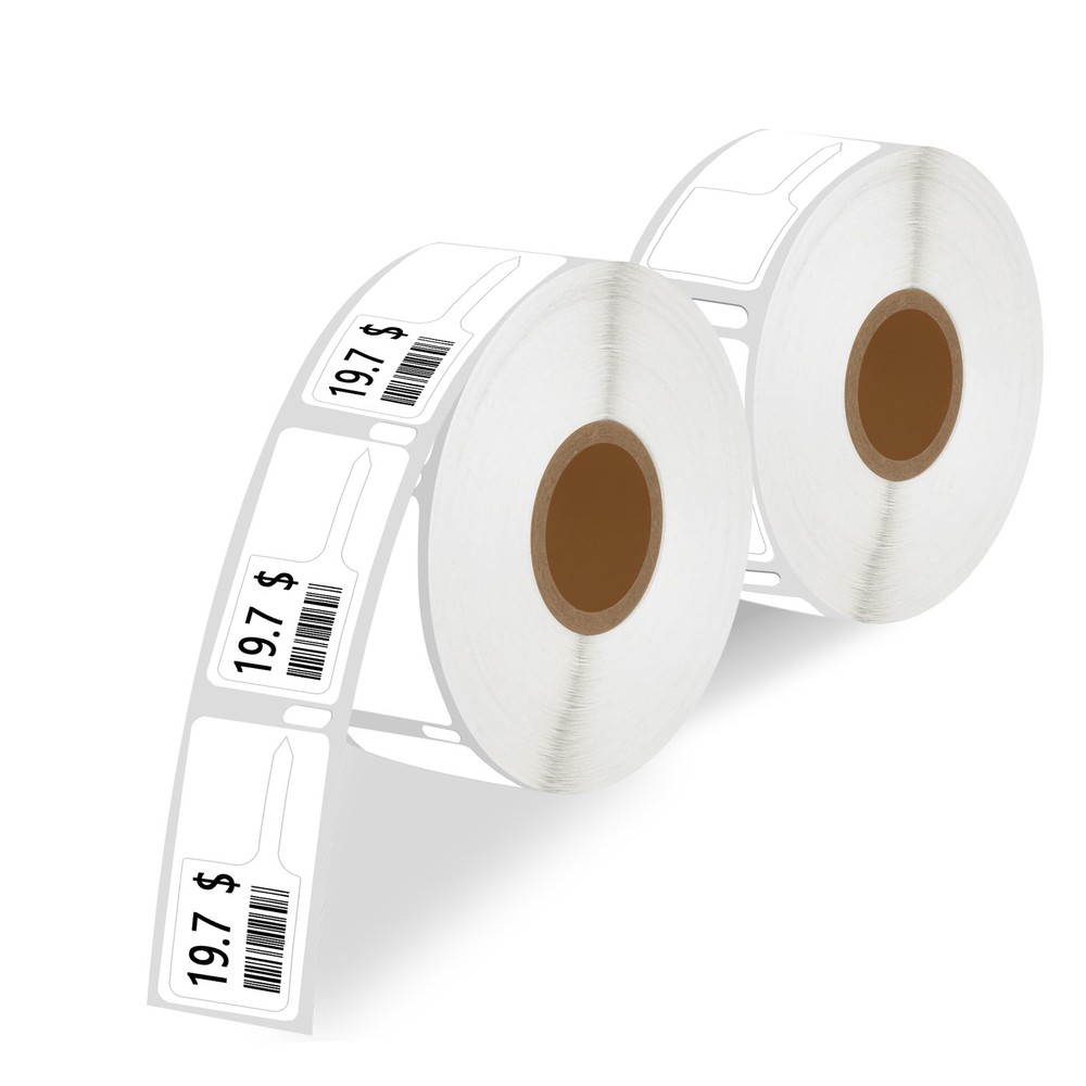 2Rolls Rat Tail Style PriceTag 30373 7/8″ x 15/16″ Use with DYMO Labelwriter 450