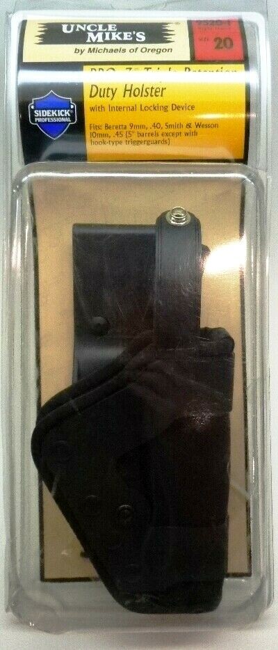 Uncle Mike’s Police Duty Holster-Pro 3-Triple Retention (9520-1) R-Hand, Beretta