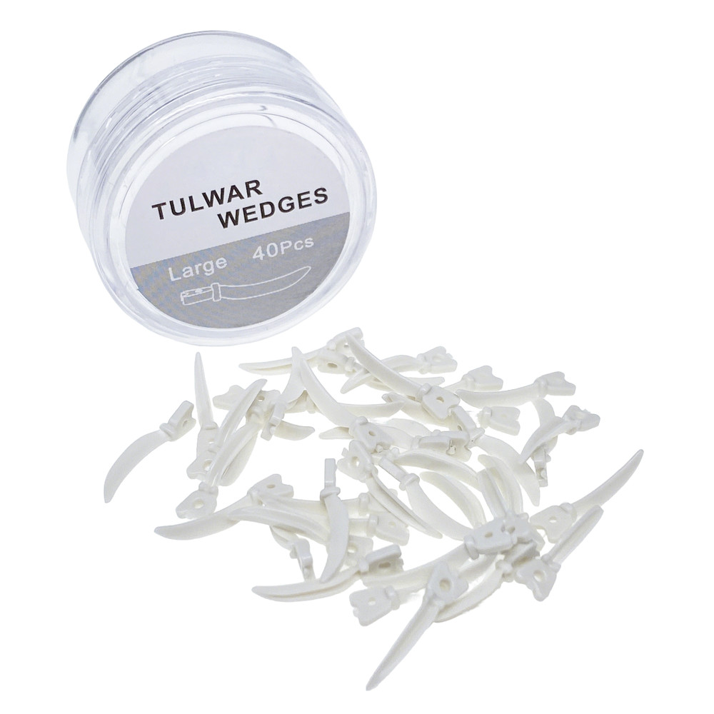 40Pcs Dental Tulwar Wedges Sectional Matrix System Plastic Diastema Wedge Refill