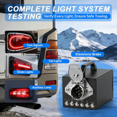 Professional Trailer Light Tester, Wireless Remote One-Person Operation, Built-I