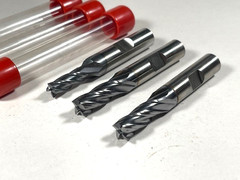 5/16″ 4 Flute End Mill Ticn coated Cobalt USA 3pc set