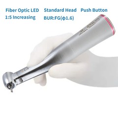 Dental LED 1:5 increasing fiber optic Handpiece Contra Angle For KAVO Motor
